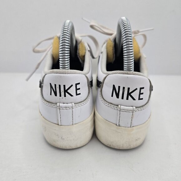 Nike | Blazer '77 white leather black sporty low-top platform sneakers | WMS 6 - Picture 7 of 11